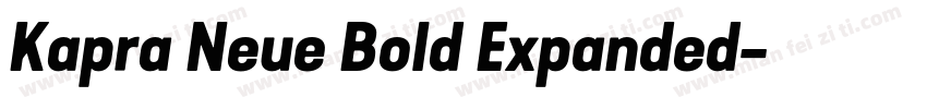 Kapra Neue Bold Expanded字体转换
